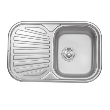 Кухонна мийка Qtap 7448 Satin 0,8 мм