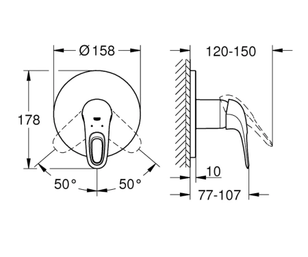 Фото Змішувач для душу GROHE EUROSTYLE