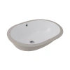 Раковина врізна Stork 570x390x210 мм, White, овальна без донного клапана Qtap