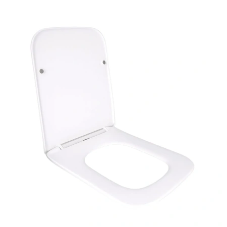 Сидіння для унітаза підлогового (Aries) 445×360×30 мм, White, з мікроліфтом? Slim Duroplast, Quick Release Qtap