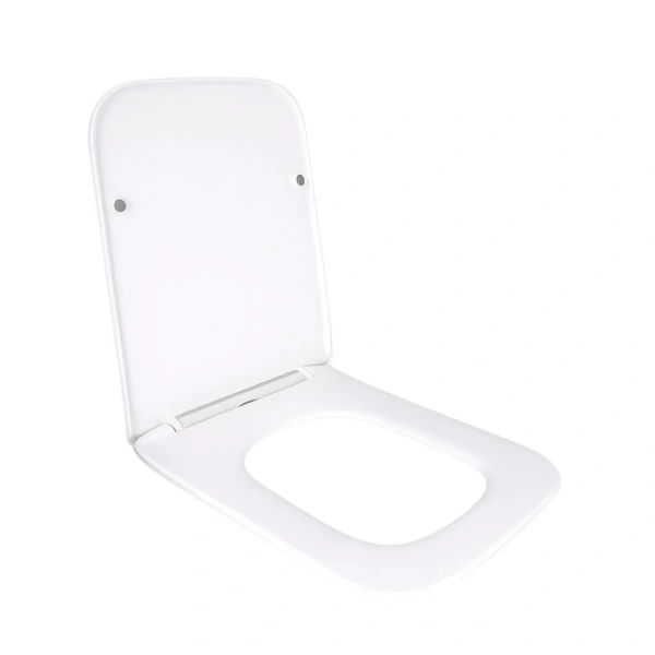 Сидіння для унітаза підлогового (Aries) 445×360×30 мм, White, з мікроліфтом? Slim Duroplast, Quick Release Qtap