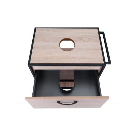 Тумба підвісна Qtap Taurus 600х476х469 Whitish oak зі стільницею