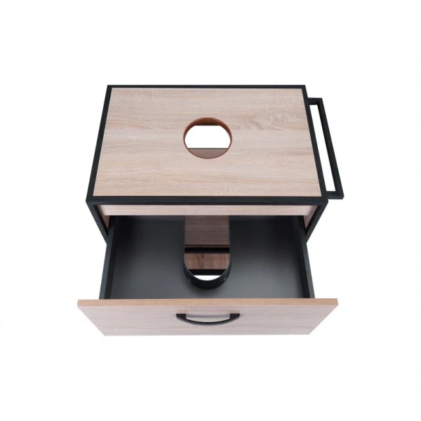 Тумба підвісна Qtap Taurus 600х476х469 Whitish oak зі стільницею