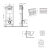 Готове рішення Qtap для ванної кімнати: підвісний унітаз Jay Ultra Quiet 520x360x320 + комплект інсталяції Nest 4 в 1 (квадратна клавіша Chrome)