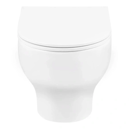 Унітаз підвісний Qtap Aries безободковий з сидінням Slim Soft-close