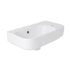 Раковина підвісна Tern 450х250х158 мм, White, права, прямокутна, без донного клапана Qtap