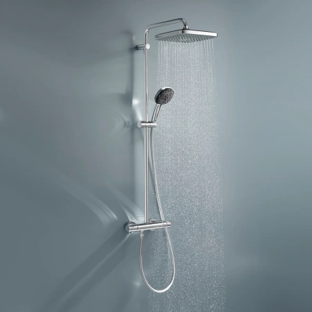 Фото Набір змішувачів 2 в 1 для ванної кімнати Grohe QuickFix Vitalio Comfort Cube зі змішувачем для раковини Dice (UA203101TM)