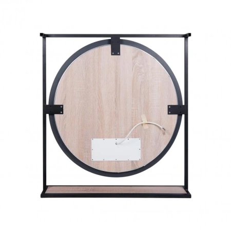 Дзеркало Qtap Taurus 700х850х140 Black/Whitish oak з LED-підсвічуванням