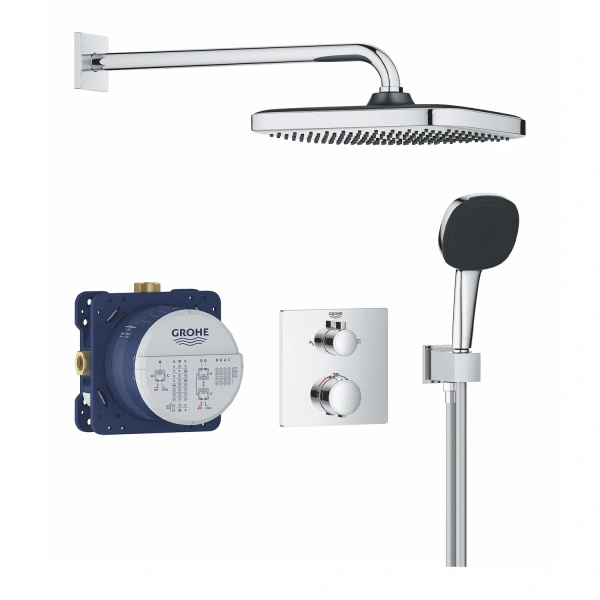 Душова система прихованого монтажу термостатична Grohe QuickFix Precision Grohtherm Cube