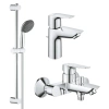 Набір змішувачів 3 в 1 для ванної кімнати Grohe QuickFix StartEdge S-Size