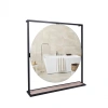 Дзеркало Qtap Taurus 700х850х140 Black/Whitish oak з LED-підсвічуванням