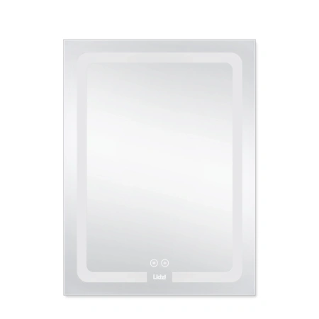 Дзеркало настінне прямокутне 600х800 з LED-підсвічуванням, з антизапотіванням Lidz Kubis