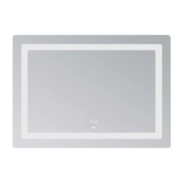 Дзеркало Lidz Kubis (KU2) 1200х800 з LED-підсвічуванням Touch, з антизапотіванням, з регулюванням яскравості