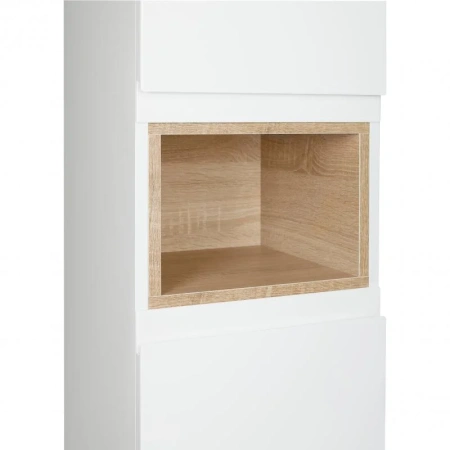 Пенал підвісний Qtap Robin 350х1650х316 Graphite/Whitish