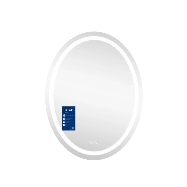 Дзеркало Qtap Mideya 500х700 з LED-підсвічуванням Touch, з антизапотіванням, димером