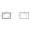 Дзеркало Qtap Mideya (DC-F614) 700х500 з LED-підсвічуванням Touch, з антизапотіванням, димером