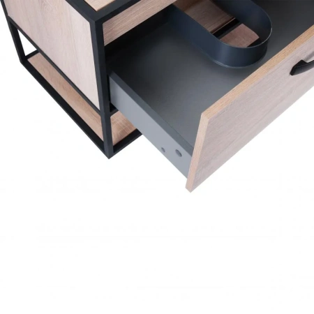 Тумба підвісна Qtap Taurus 600х476х469 Whitish oak зі стільницею