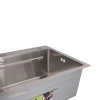 Фото Мийка для кухні Lidz Handmade 680x450 мм сталева інтегрована Brushed Steel