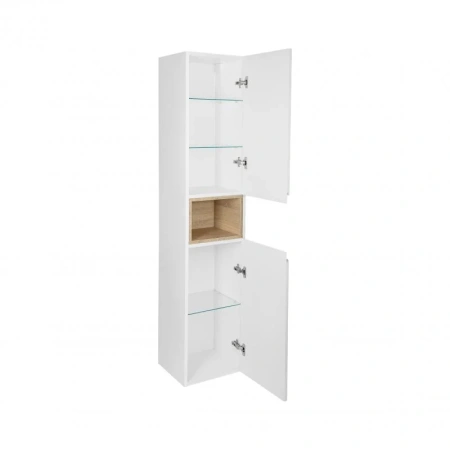 Пенал підвісний Qtap Robin 350х1650х316 Graphite/Whitish