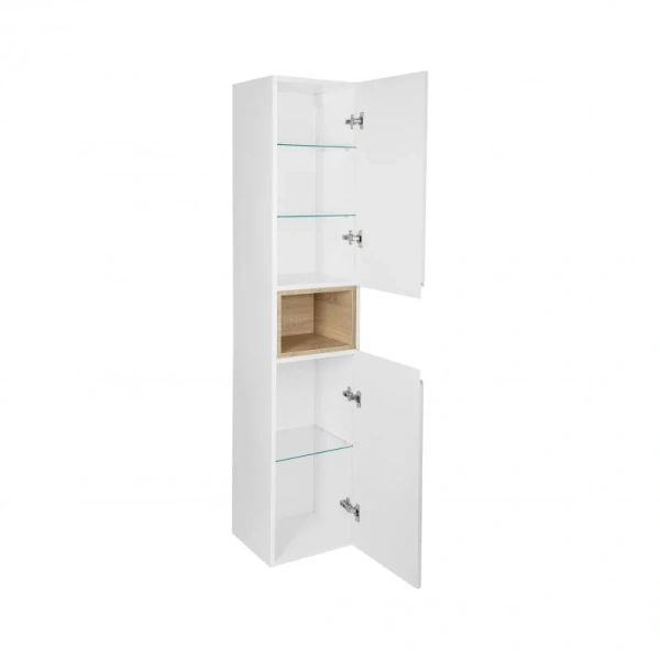 Пенал підвісний Qtap Robin 350х1650х316 Graphite/Whitish