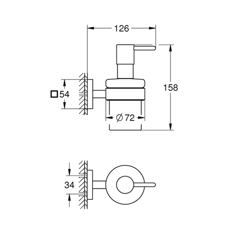 Дозатор для рідкого мила Grohe QuickFix Start Cube