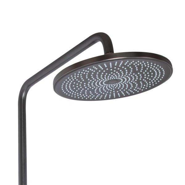 Душова система на два споживача у кольорі графіт, телескопічна 1113-1663 мм Qtap Slavonice