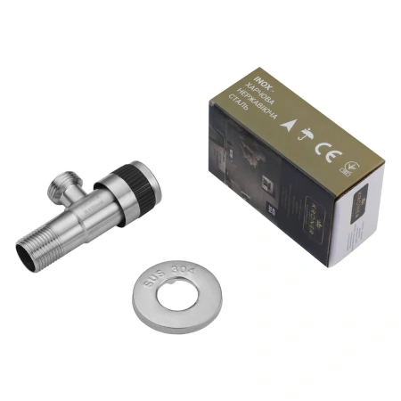 Кран приладовий Kroner KRP Edelstahl Klassisch - ESG100 1/2"х1/2" ЗЗ