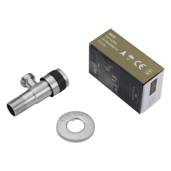 Кран приладовий Kroner KRP Edelstahl Klassisch - ESG100 1/2"х1/2" ЗЗ