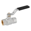 Кран кульовий Kroner 1/2" ВВ PN40 ручка, нікельований