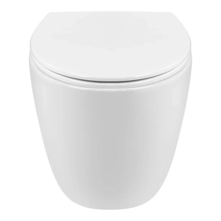 Унітаз підвісний Qtap Leo безободковий з сидінням Slim Soft-close