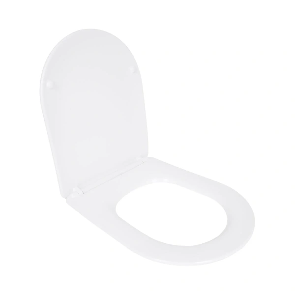 Сидіння для унітазу Qtap (Evia, Arvin, Leo 630) 410x330x22 мм, White, з мікроліфтом, Slim Duroplast, Quick Release