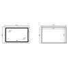 Дзеркало Lidz Kubis (KU2) 1200х800 з LED-підсвічуванням Touch, з антизапотіванням, з регулюванням яскравості