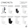 Qtap WDI комплект арматури для бачка унітазу з подвійною круглою кнопкою змиву 5,6 см та клапаном нижньої подачі води, 3/6L CHR