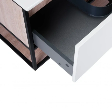 Комплект Qtap Taurus 800х580х437 White/Whitish oak підвісна тумба + раковина врізна