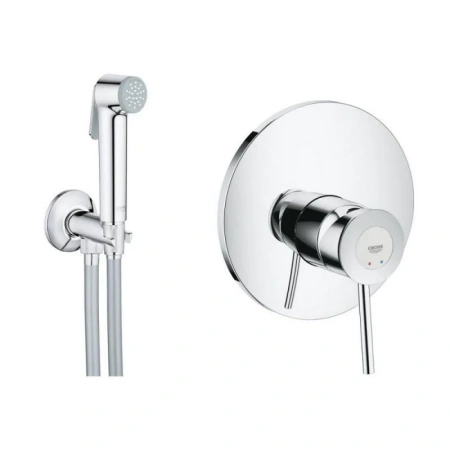 Комплект унітаз з сидінням Qtap Swan WHI + інсталяція Grohe Rapid SL + набір для гігієнічного душу