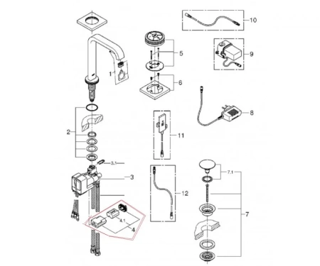Корпус акумуляторної батареї GROHE