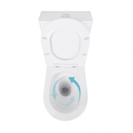 Унітаз-компакт Qtap Scorpio безободковий Ultra Quiet з сидінням Soft-close