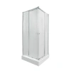 Набір Qtap душова кабіна Presto Pear 1970x900x900 мм + піддон Tern 90x90x12 см з сифоном