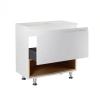 Тумба підлогова Qtap Robin 600х616х437 White/Whitish oak зі стільницею