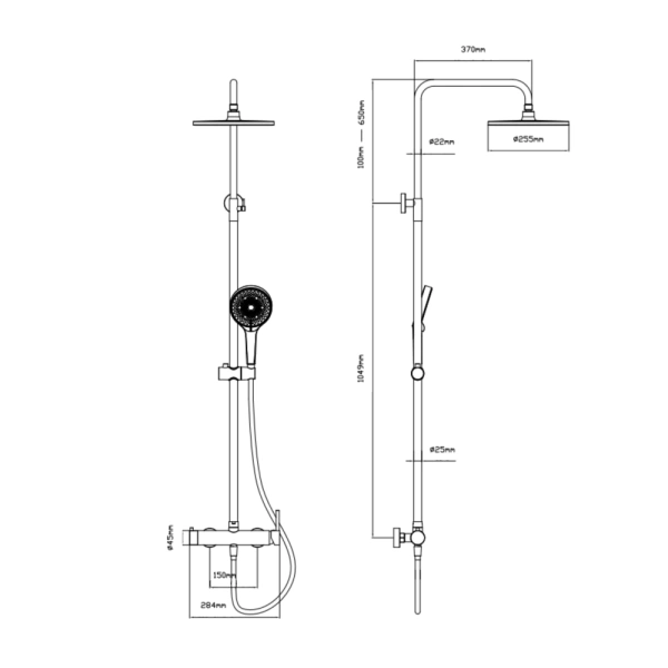 Душова система Qtap Sloup