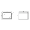 Дзеркало Qtap Cardinal (CA2) 800х600 з LED-підсвічуванням Touch, з антизапотіванням, з димером, рег. темп. кольору (3000-6500K)