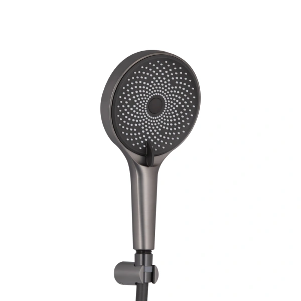 Змішувач для ванни з душовим гарнітуром у кольорі графіт Qtap Slavonice
