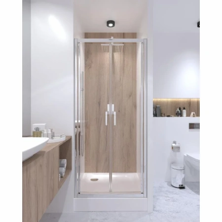 Фото Набір Qtap двері в нішу Gemini + піддон Unisquare