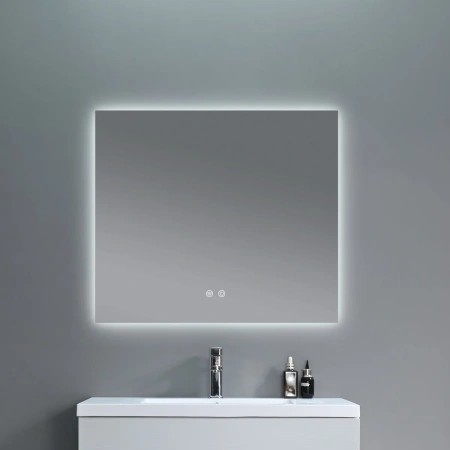 Дзеркало Qtap Taurus (TA1) 800×700 мм з LED-підсвічуванням Touch, з антизапотіванням, з димером, рег. темп. кольору (3000-6500K)
