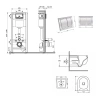 Готове рішення Qtap для ванної кімнати: підвісний унітаз Taurus Ultra Quiet 515×360×350 + комплект інсталяції Nest 4 в 1 (квадратна клавіша Chrome)