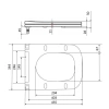 Сидіння для унітаза (Tern 490) 435x344x50 мм, Matt Black, з мікроліфтом, Slim Duroplast, Quick Release Qtap