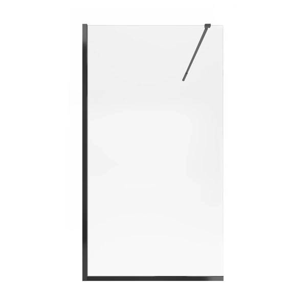 Душова перегородка Qtap Walk-In Standard.C8 100х200 см, скло Clear 8 мм, покриття CalcLess