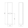 Пенал підвісний Qtap Virgo 350х1600х316 White/Whitish