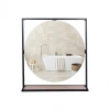 Дзеркало Qtap Taurus 700х850х140 Black/Whitish oak з LED-підсвічуванням