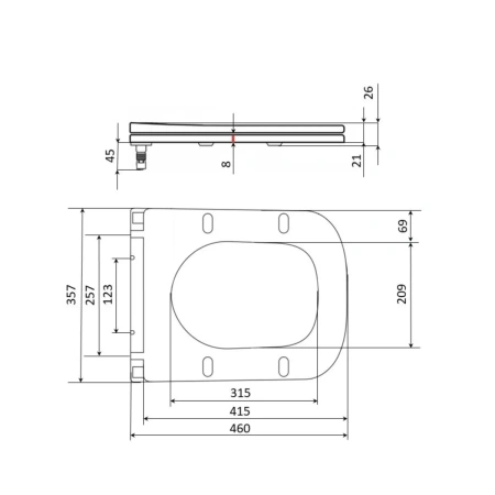 Qtap Сидіння для унітаза (Crow 640) 460x350x47 мм, White, з мікроліфтом, Slim Duroplast, Quick Release
